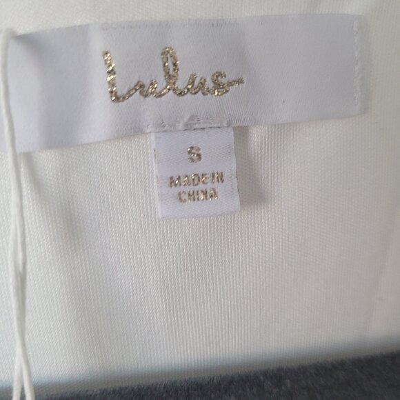 NWT LULUS My Whole Heart Long Sleeve Glam Maxi Wrap Dress in White Size Small - Picture 9 of 9